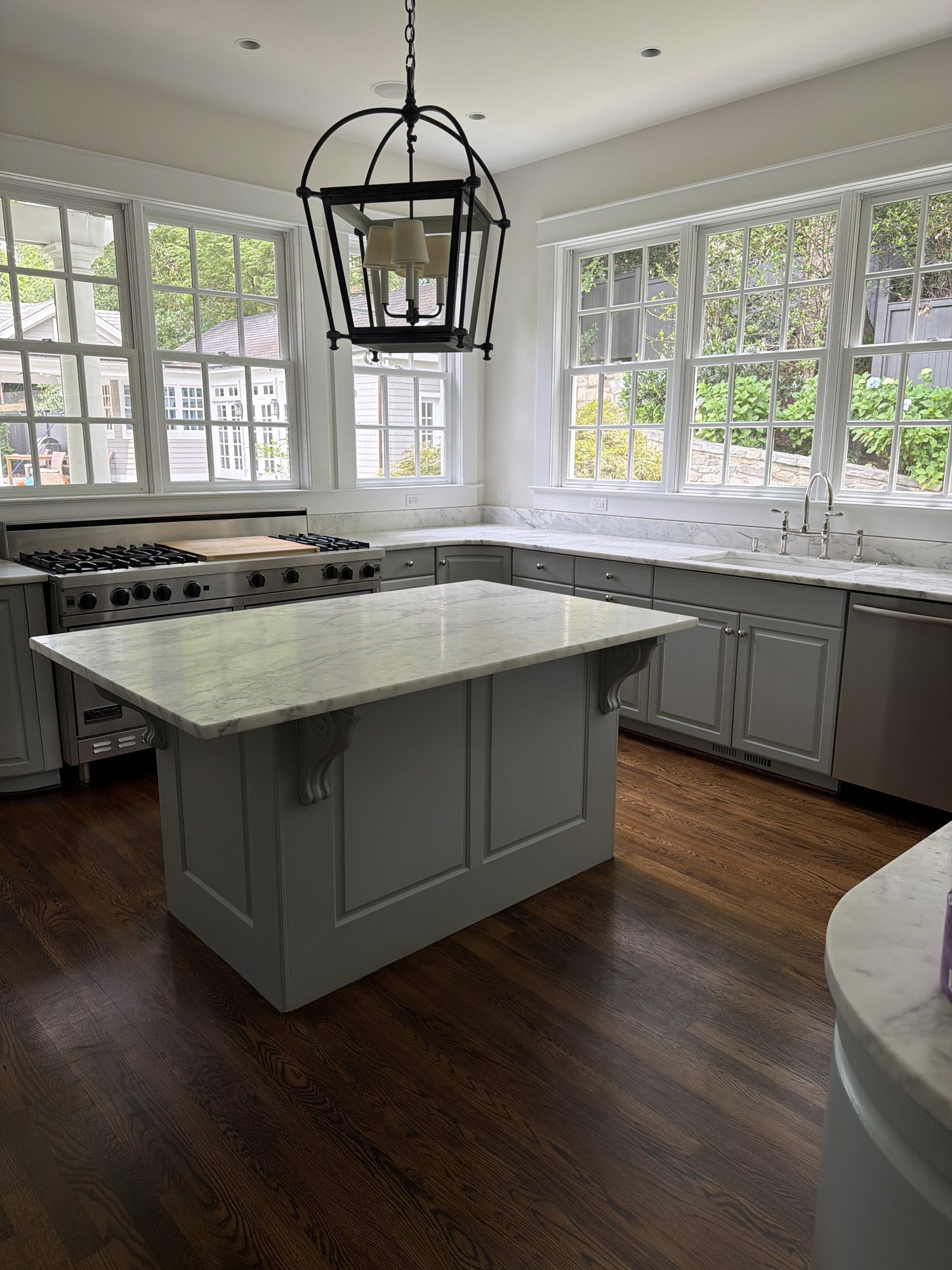 Empty luxury kitchen cleaned for move-out service in McLean VA